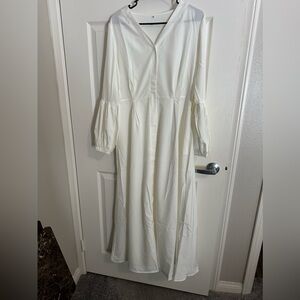 Solid White Formal Dress